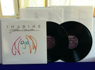 Beatles Imagine John Lennon Music From The Motion Picture 1988 Capitol 2 Lp Nm
