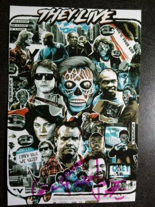 Peter Jason As Gilbert Authentic Hand Signed Autograph 2x 4x6 Photo - They Live