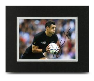 Dan Carter Signed 10x8 Photo Display Zealand Rugby Autograph Memorabilia