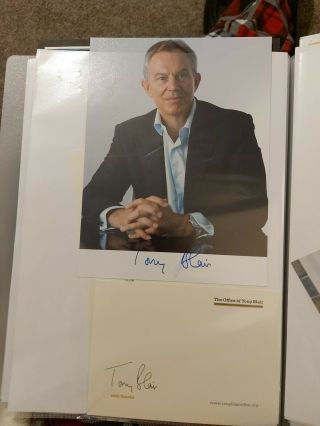 Tony Blair Autograph Labour Prime Minister Hand Signed 11x8 Photo