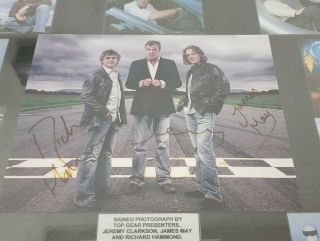 Framed Signed Photos of Jeremy Clarkson James May & Richard Hammond Top Gear 2