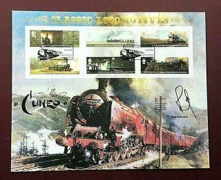 Benham Fdc (large) - Signed By Pete Waterman (musical Composer) - Railways - Ex