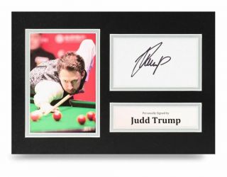 Judd Trump Signed A4 Photo Display Snooker Autograph Memorabilia