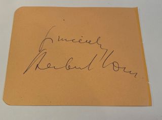 Herbert Lom Signed Autograph Book Page With Esther Williams To Reverse