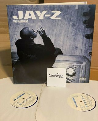Jay - Z ‎– The Blueprint 2x Blue Vinyl Lp 2001 Roc - A - Fella Promo Dj Record Limited