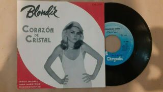 Blondie - Heart Of Glass - 7 " Mexico Single Promo Record Ps Chrysalis 1979