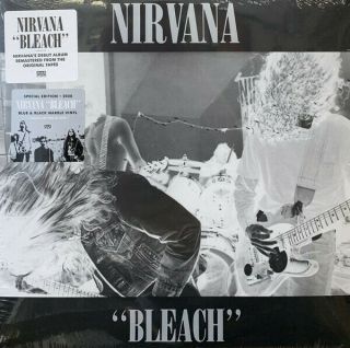 Nirvana - Bleach Lp Blue & Black Swirl Vinyl Rare Limited To 2500 Record