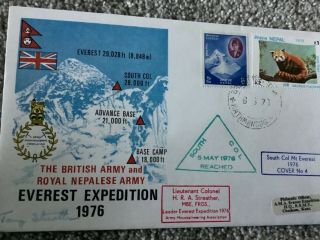 British Army Everest Expedition Signed First Day Cover Signed By Tony Streather