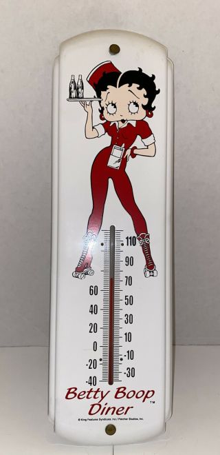 Betty Boop Diner Thermometer Metal Skates Fleicher Studios