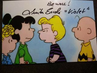 Linda Ercoli As Violet Hand Signed Autograph 4x6 Photo - Peanuts Charlie Brown