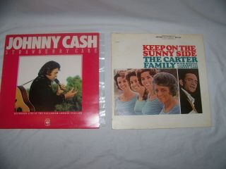 2 Albums Johnny Cash Strawberry Cake Vg,  Ex -,  The Carter Family W/johnny Cash Vg