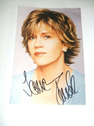 Jane Fonda Photograph Signed Autograph