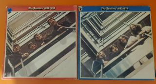 The Beatles 4 Lp Red Album 1962 - 1966 And Blue 1967 - 1970 Set Of 2 Apple Capitol