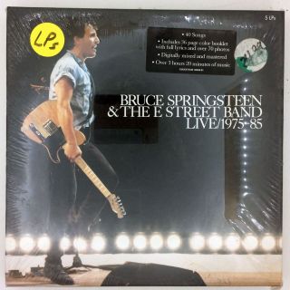 Bruce Springsteen 5 Lp Box Set Live 1975 - 85 Rare Sticker Booklet