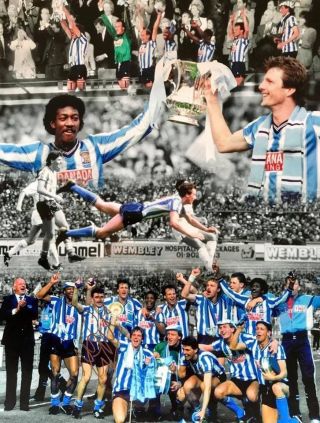Micky Gynn Signed Huge 16x12 Coventry City 1987 Fa Cup Winners Photograph