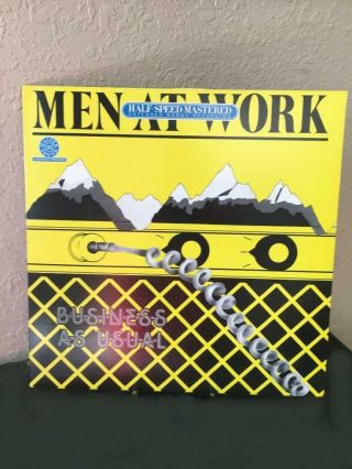 Half Speed Mastered Men At Work Business As Usual Lp 1982,  Insert With Lyrics