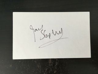 Jack Shepherd - Popular British Actor - Signed White Card