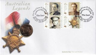 2000 Australia - Anzac Legends Full Set Stamps With The Last Anzac 1 Dollar Coi