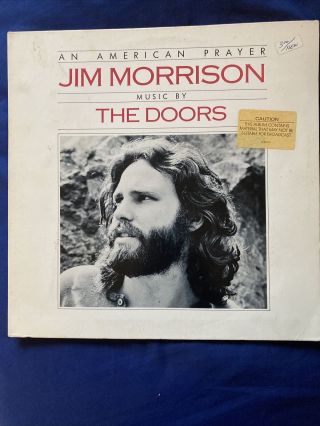 Jim Morrison Music By The Doors; ‎an American Prayer Lp Vinyl Record 1978