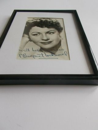 A Signed Photograph Of Margaret Lockwood Film Star,  Mounted And Framed