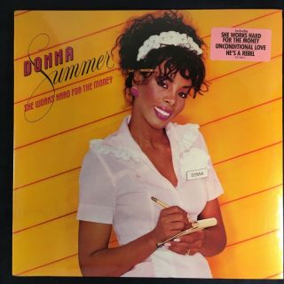 Donna Summer ‎ - She Hard For The Money - - 1983 Lp - Hype Sticker
