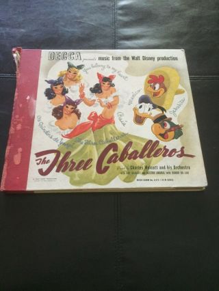 Walt Disney The Three Caballeros Chas.  Wolcott 1945 Decca Set 1 Album,  Booklet