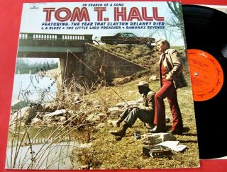 Tom T.  Hall " In Search Of A Song " 1971,  Mercury 61350 Signed Cover W/coa Nm/nm