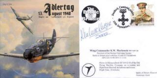 Cc54 Ww2 Wwii Adlertag Cover Signed Battle Of Britain Bob Raf Ace Mackenzie