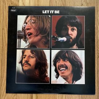 The Beatles Let It Be Vinyl Record Lp Vg,  /vg Capitol Sw 11922 With Poster