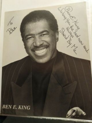 Signed 10x8 Photo Of American Legendary Singer Ben E.  King 1938 - 2015
