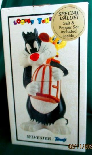 Vintage 1993 Looney Tunes Sylvester & Tweety Cookie Jar,  Bugs Bunny & Elmer S&p