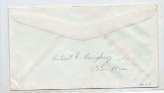 US Hubert H.  Humphrey Senator President autographed signed FDC 1958 ID 3299 2