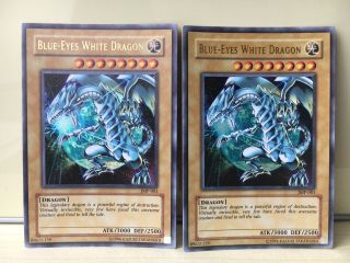 Yugioh Yu - Gi - Oh English Card Blue Eyes White Dragon Jmp - 001 X2