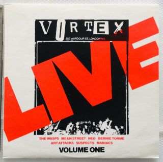 Live At The Vortex: Volume One 1977 Kbd Punk Lp - Art Attacks - Maniacs - Neo