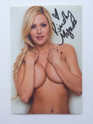 Kindly Myers Autographed Photo Busty Model Big Breasts Boobs Glamour Fashion