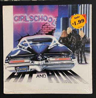 Girlschool - Hit And Run Lp Vinyl 1981 Stiff Records Use 18