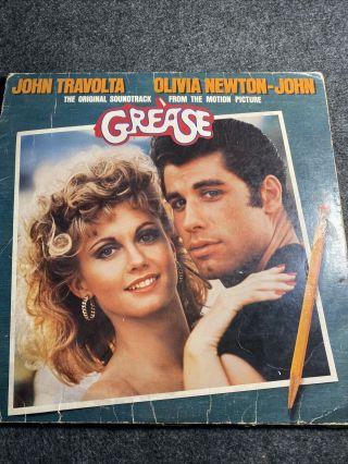Grease The Movie Soundtrack Vintage Vinyl Record Album Stereo 1978 Rso