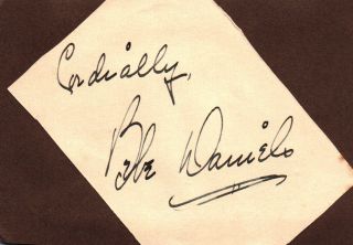 Early Actress Bebe Daniels & Unknown Autograph Vintage Hand Signed - Cutting