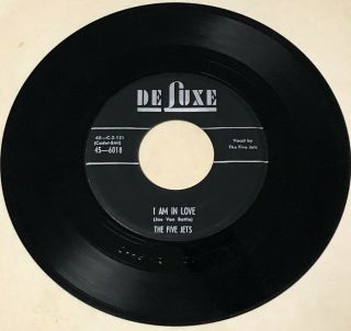 The Five Jets 1953 DOO WOP 45 Not A Hand To Shake / I Am In Love DELUXE VG, 2