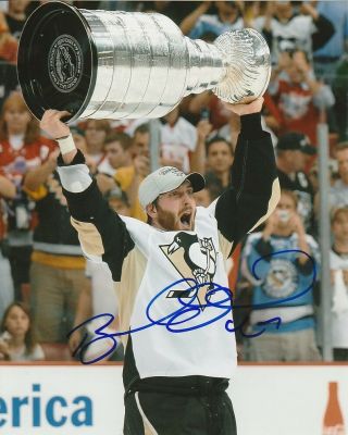 Brooks Orpik Signed Pittsburgh Penguins Stanley Cup 8x10 Photo 1 Autograph