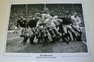 Bill Beaumont Signed 16x12 Large Photo Autograph Display England Rugby Proof