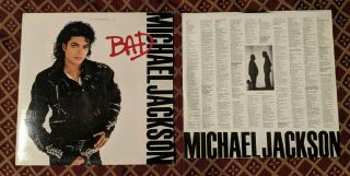 Michael Jackson Bad Epic Oe 40600 Gatefold Ex,  /vg