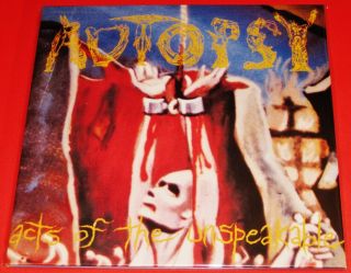 Autopsy: Acts Of The Unspeakable Lp Vinyl Record 2014 Peaceville Germany