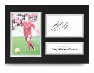 Gary Mackay - Steven Signed A4 Photo Display Aberdeen Autograph Memorabilia