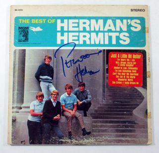 Peter Noone Signed Record Album The Best Of Herman 