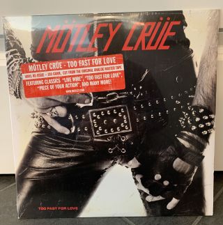 Motley Crue Lp " Too Fast For Love " (2000/us•motley Records 180g/remastered)