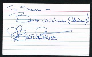 Beth Peters Signed Autograph Auto 3x5 Index Card Actress General Hospital