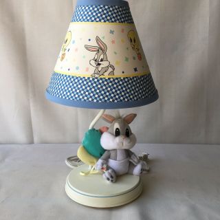 Vintage Baby Looney Tunes Lamp Plush Buggs Bunny 1999