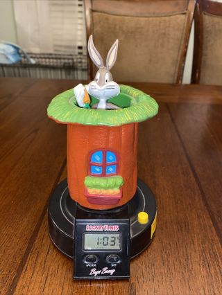 Vintage Vtg 90s Bugs Bunny Alarm Clock Looney Tunes 1993 Warner Bros