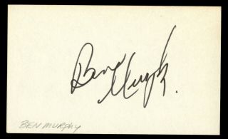 Ben Murphy Signed Autograph 3x5 Card Actor Kid Curry Alias Smith & Jones R369